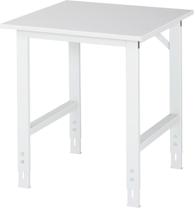 Work table with melamine plate - height adjustable 760-1080 mm - depth 800 mm -