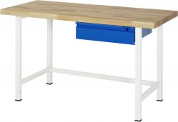 Stół warsztatowy seria BASIC-8 - model 8001 - szerokość od 750 do 2000 mm - obciążenie powierzchniowe max. 1250 kg - z szufladą