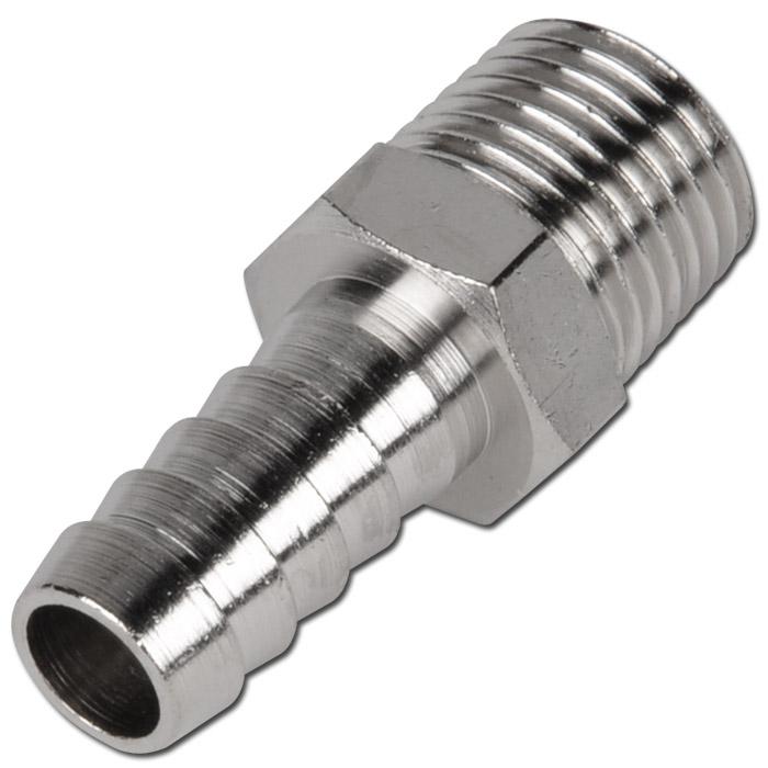 Threaded spout with conical male thread - Nickel-plated brass - PN 16