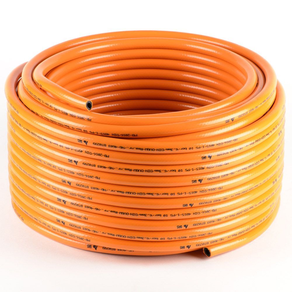 Propane-butane gas hose - DIN 4815 DVGW - inner-Ø 4 to 9 mm - outer-Ø 11 to 16,3 mm - price per meter or roll