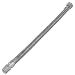 Rørfri rustfrit stålslange - DN12 - indvendig Ø 12,1 mm - yder Ø 18,1 mm - længde 500 til 900 mm - pris pr stk