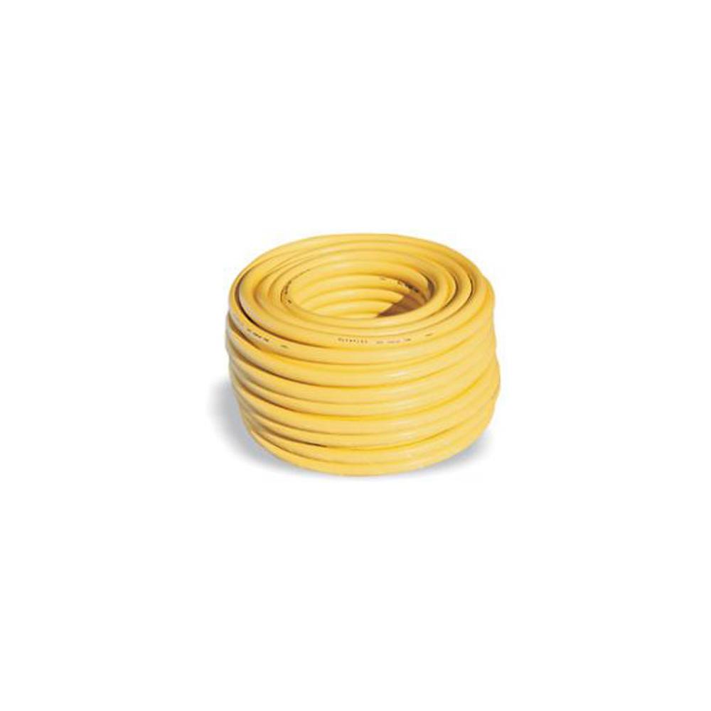 Anslået ben tornado PVC vandslange - jersey stof slange - gul - indvendig Ø 1/2" til 1" - 8 til  12 bar - pris pr. rulle