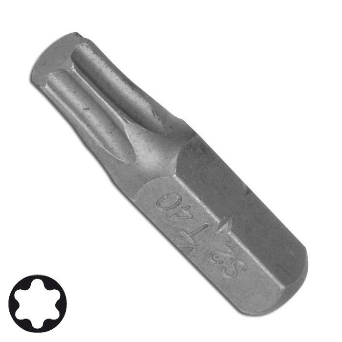 Bits T-profil - uten hull - 30 mm lang - 5/16" - kromvanadiumstål