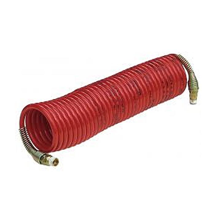 Spiralschlauch Nylon - rot - Innen-Ø 6 bis 25,4 mm - AG 1/4" bis 1" - Länge 3 bis 10 m - Preis per Stück