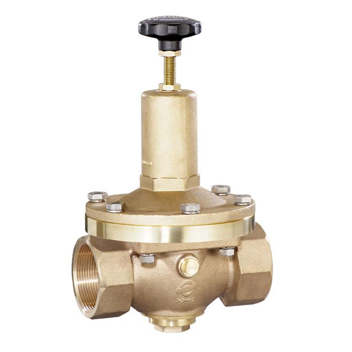 Pressure reducer for (drinking) water and liquids - red brass - with inner threa