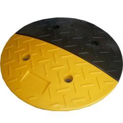 Inibitore di velocitá piatto - nero/giallo - diametro 40 cm