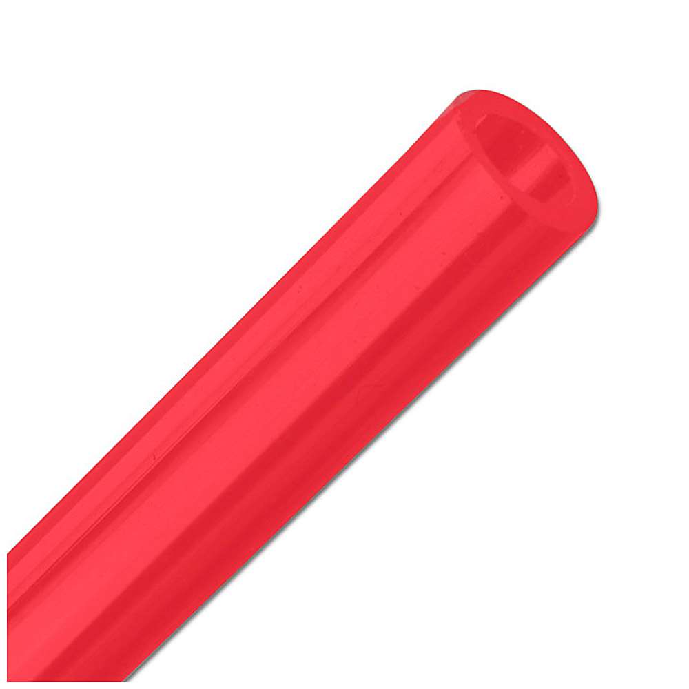 Wąż poliuretanowy - czerwony - Ø wewnętrzna 2,5 do 8 mm - Ø zewnętrzna 4 do 12 mm - 11 do 16 bar - 50 m - cena za rolkę