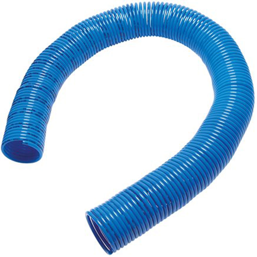 Tuyau spiralé en PA - bleu - sortie radiale - Ø intérieur 3 à 12 mm - Prix au rouleau
