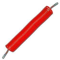 Polyamid-Spiralschlauch - rot - Innen-Ø 6 bis 9 mm - 15 bis 19 bar - Arbeitslänge 2,5 bis 7,5 m - Preis per Stück
