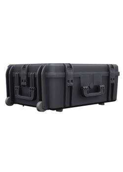Koffer - Farbe schwarz - mit Rollen - Wasserdicht - 687 x 528 x 270 mm
