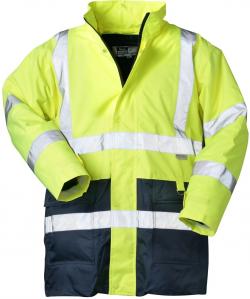 2-in-1 high-visibility parka "Sebastian" - 100% polyester - PU coated - color yellow