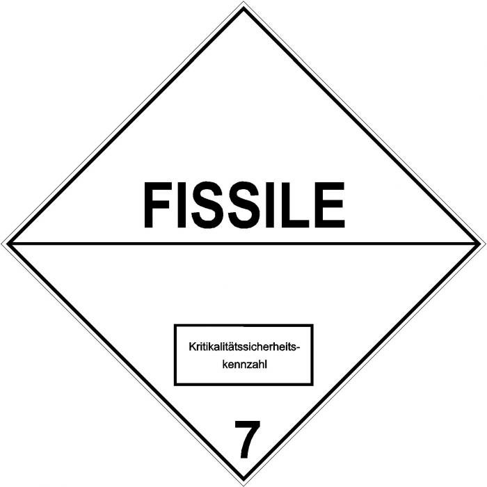 Hazardous materials sign "Fissile materials"
