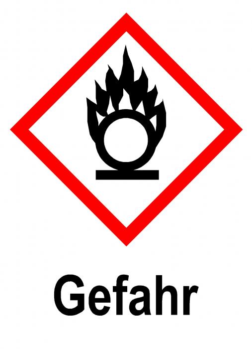 GHS label "Inflammatory substances" - "Danger"