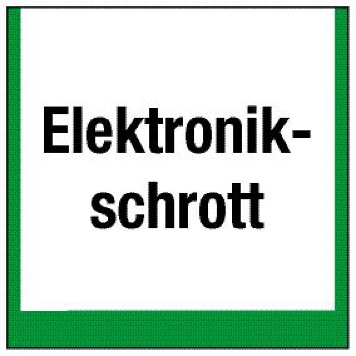 Umweltschild "Sammelbehälter für Elektronikschrott" - 5 bis 40cm