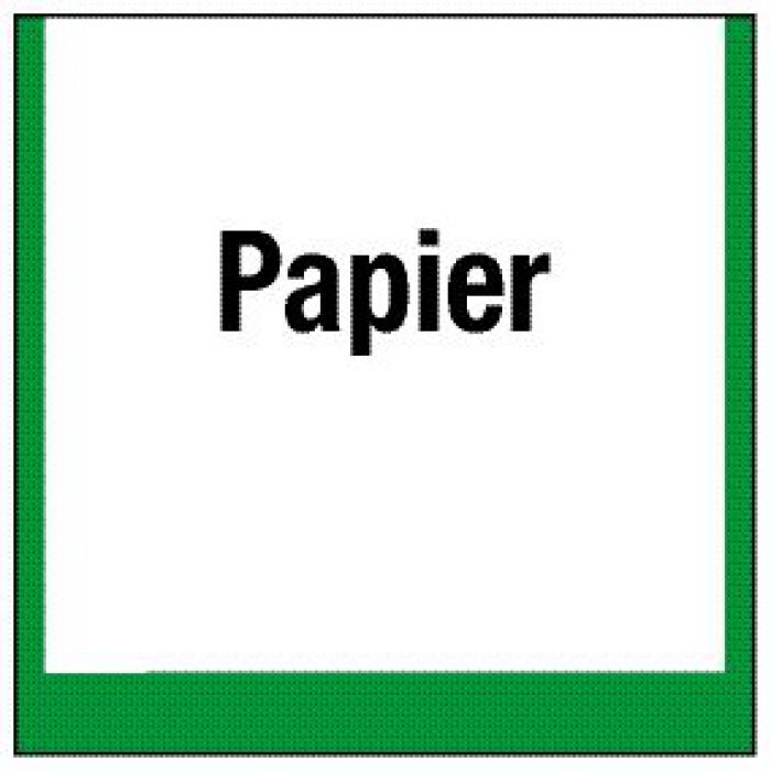 Umweltschild "Sammelbehälter für Papier" - 5 bis 40cm
