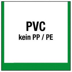 Umweltschild "Sammelbehälter für PVC kein PP/PE" - 5-40cm