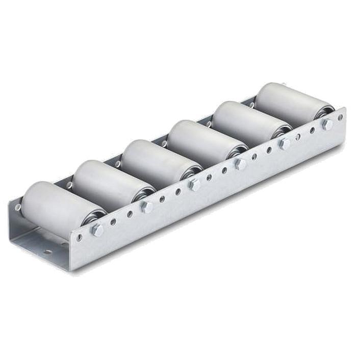 Pallets roll bar - wide - steel roller PVC jacket - ball bearings - Profile isosceles - Capacity 160 kg