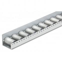 Paletter roll bar - bred - stål roller PVC jakke - kulelager - Profil ensidig heving - Kapasitet 160 kg