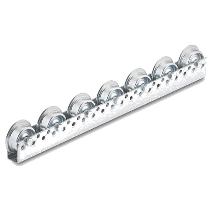 Universal roller rail - carrying capacity 20 kg - steel flanged roller - ball bearings