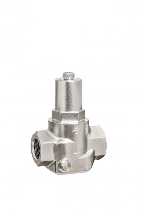 Stainless steel pressure reducing valve with internal thread - up to 40 bar - diaphragm / piston valve