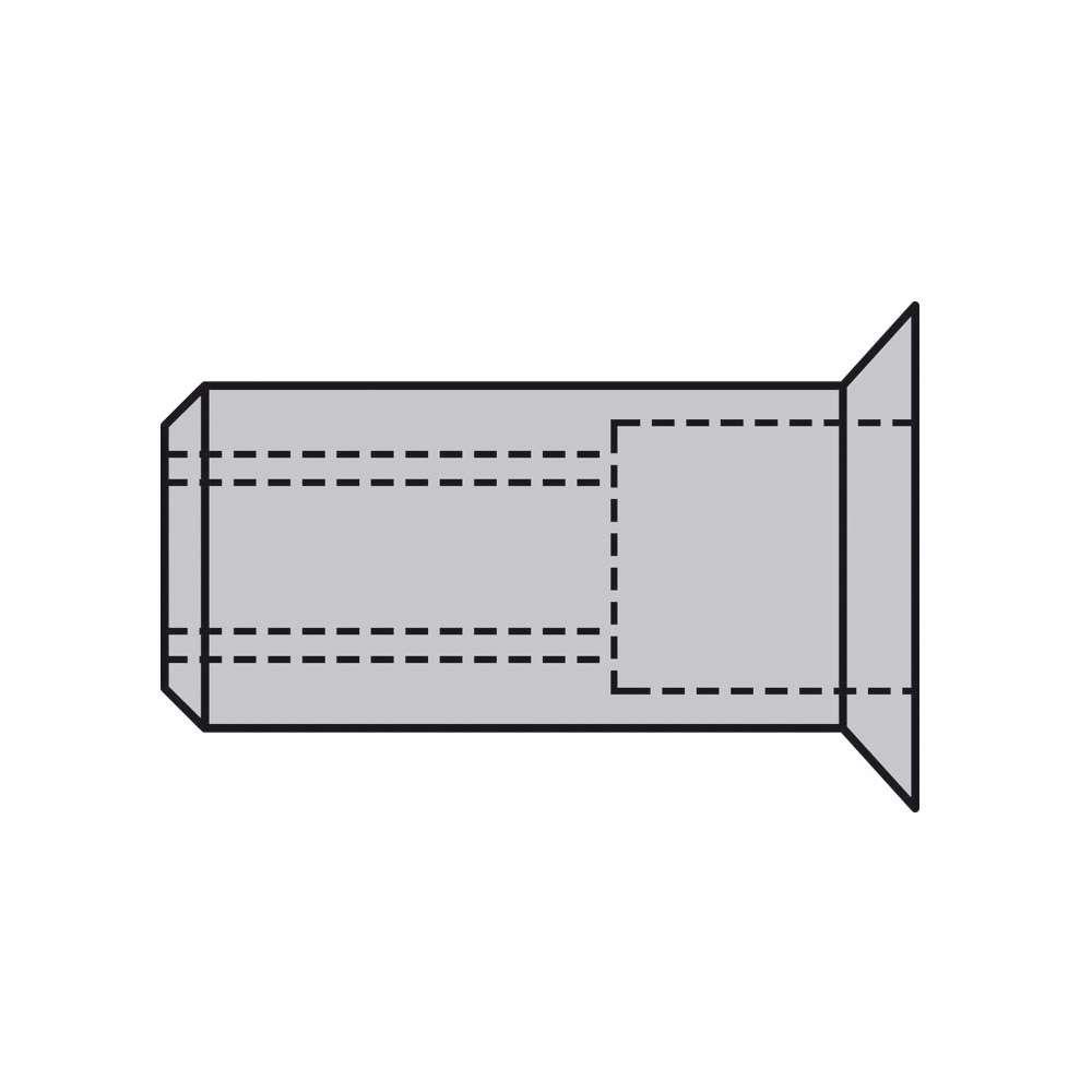 CAP® blind rivet nuts GESIPA® - aluminum countersunk head (90 °) - Price per pack