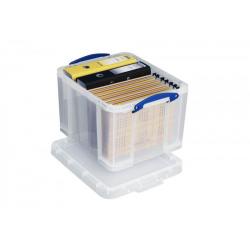 Lagerboxen Aufbewahrungsboxen mit Deckel - Größe 35 Liter geeignet z.b für Hängemappen / Ordner\n