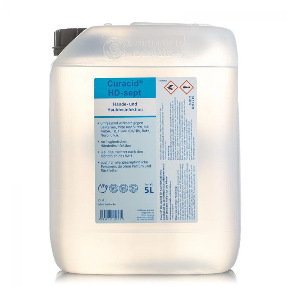 Käsihuuhde - Curacid® HD syyskuu - bakterisidiset, sienihävitteisiin ja virucidal