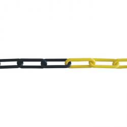 Plastkedja - 8 mm - röd/vit eller svart/gul - olika längder
