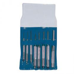 Pin punch set - 8-pieces - with sleeve Ø 0.9 to 5.9mm - in pocket