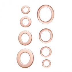 Copper sealing ring assortment - metric for oil drain plugs - 75 pcs.