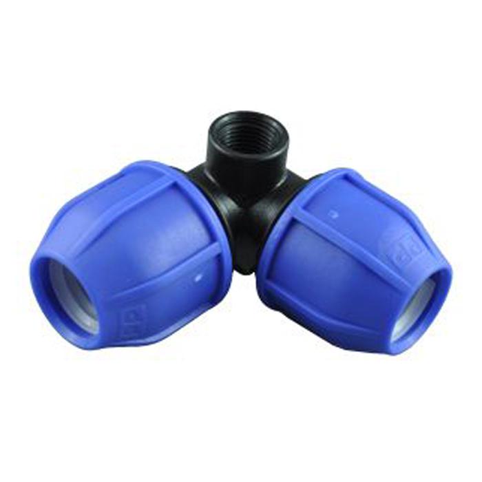 Angle connector for sprinklers - polypropylene - for PE pipes - pipe Ã˜ 20 to 32 mm - IG G 1/2 "to G 3/4" - PN 16