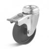 Swivel castor with back hole - Wheel Ø 50 to 75 mm - Width 18 to 25 mm - Load capacity 40 to 60 kg