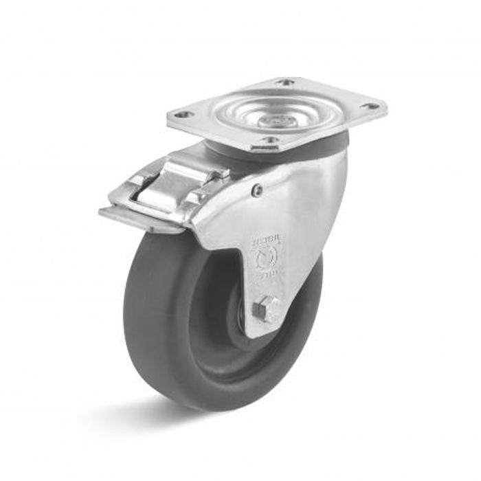 Drejeligt hjul - polyamidhjul el. ledende - hjul Ø 80 til 200 mm - konstruktionshøjde 108 til 245 mm - belastningskapacitet 200 til 500 kg