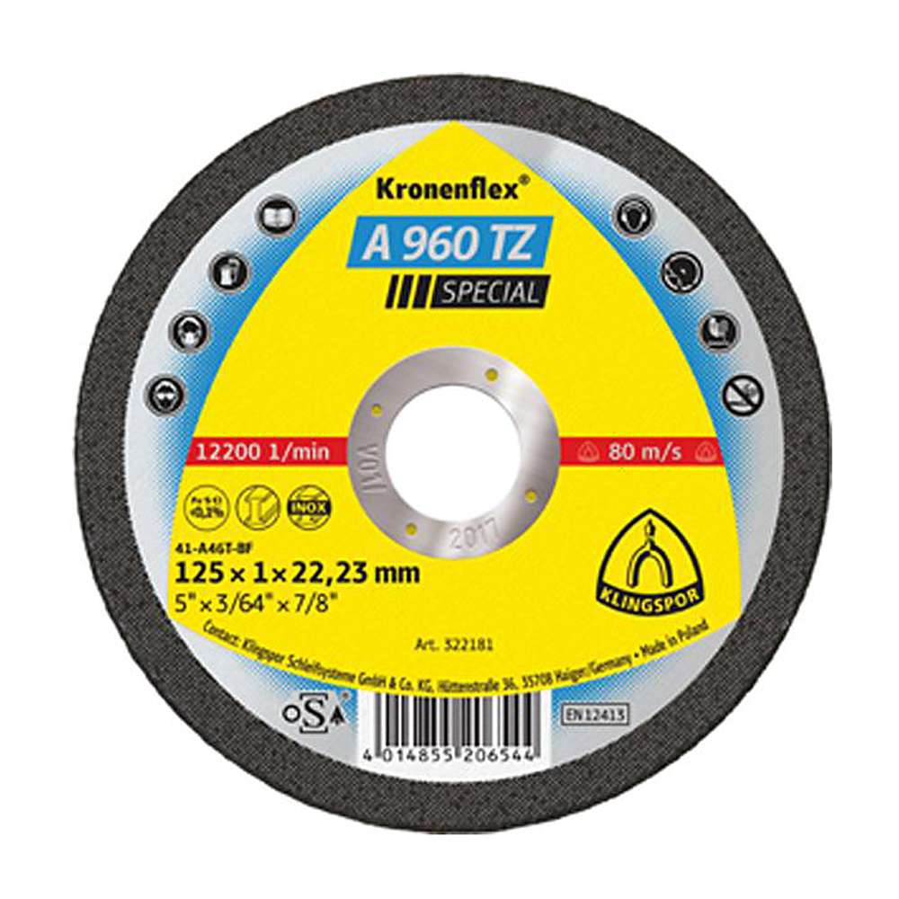 Cutting disc - A 960 TZ Special - hard - straight design - 25 pieces per unit - price per unit