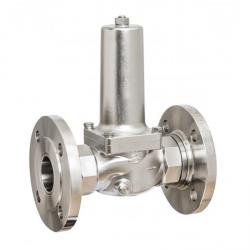 Stainless steel pressure reducing valve with flanged connections - up to 40 bar - diaphragm / piston valve