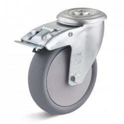 Drejeligt hjul - termoplastisk hjul - hjul Ø 80 til 200 mm - konstruktionshøjde 100 til 235 mm - bæreevne 80 til 220 kg - el. ledende