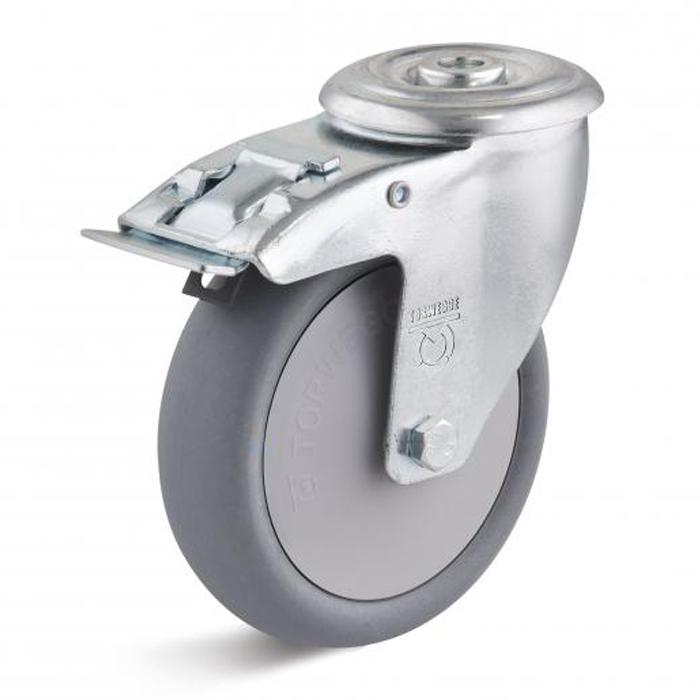Swivel castor - thermoplastic wheel - wheel Ã˜ 80 to 200 mm - construction height 100 to 235 mm - load capacity 80 to 220 kg - electr. conductive