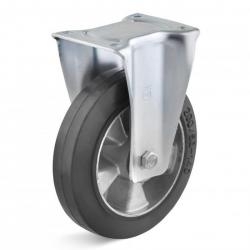 Fast hjul - elastisk massivt gummihjul EL - hjul Ã˜ 100 til 200 mm - høyde 128 til 245 mm - lastekapasitet 180 til 400 kg