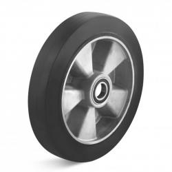Elastisk massivt gummihjul - elektrisk ledende - hjul Ø 100 til 250 mm - belastningskapacitet 180 til 500 kg