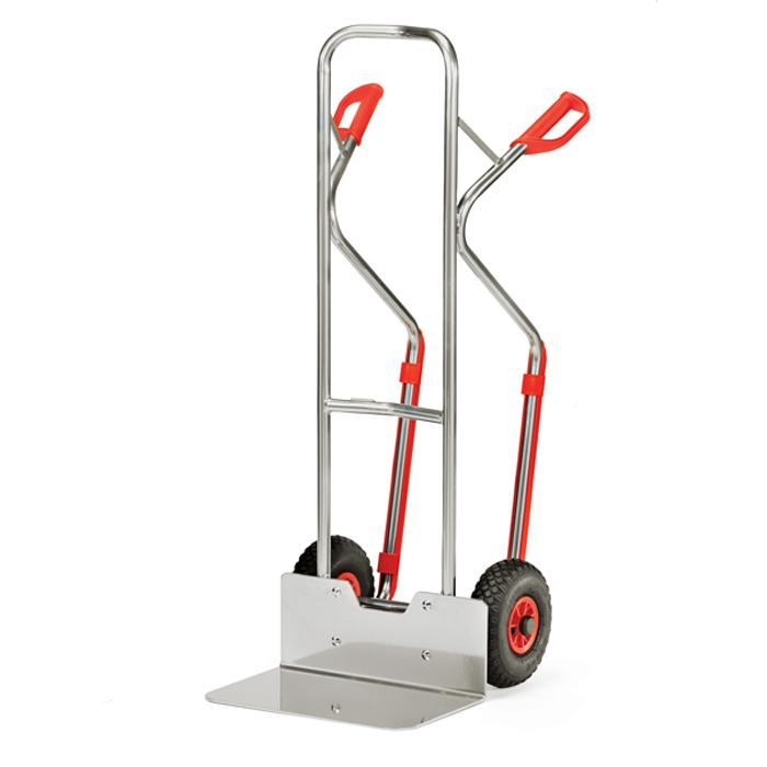 Alu hand truck - carrying capacity 200 kg - solid rubber tires