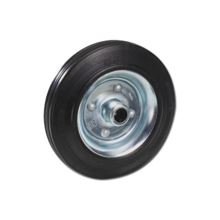 Solid rubber wheel - sheet steel or plastic rim - roller bearing - wheel Ã˜ 200 to 400 mm - load capacity 205 to 450 kg