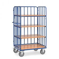 Shelved trolley with struts - wooden floors - Capacity 600 kg