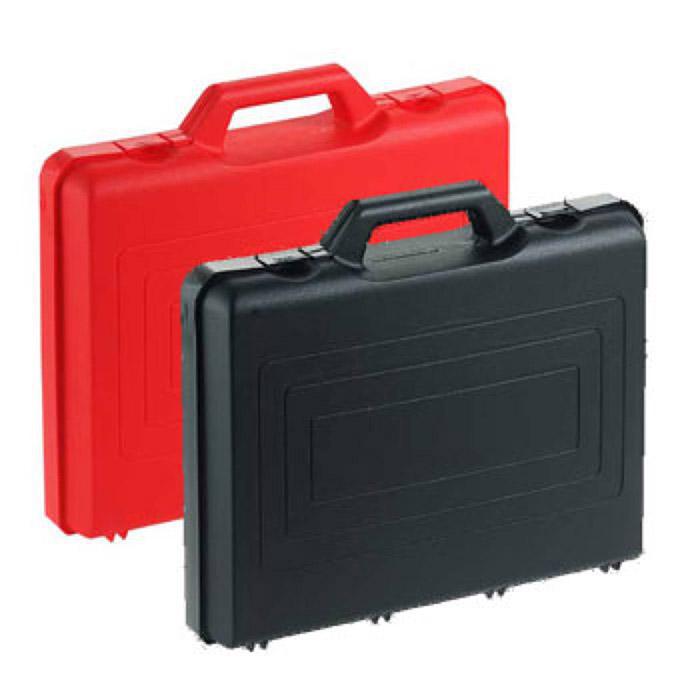 Værktøjskasse - tom - 370 x 282 x 77 mm - blå, rød eller sort