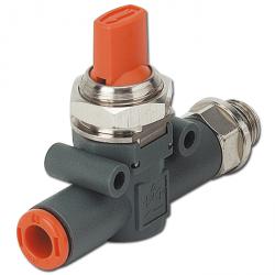 Stop valve - Series V2V L / V3V L - hose to thread connection