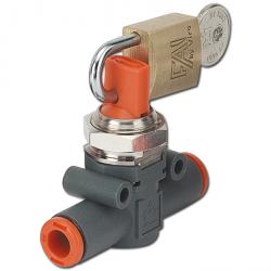 Stop valve - Series V2V L / V3V L - hose to hose connection - with lock