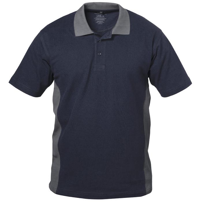 Polo Shirt "BILBAO" - marine / grå - 100% bomuld (pique) - størrelse S-XXXL