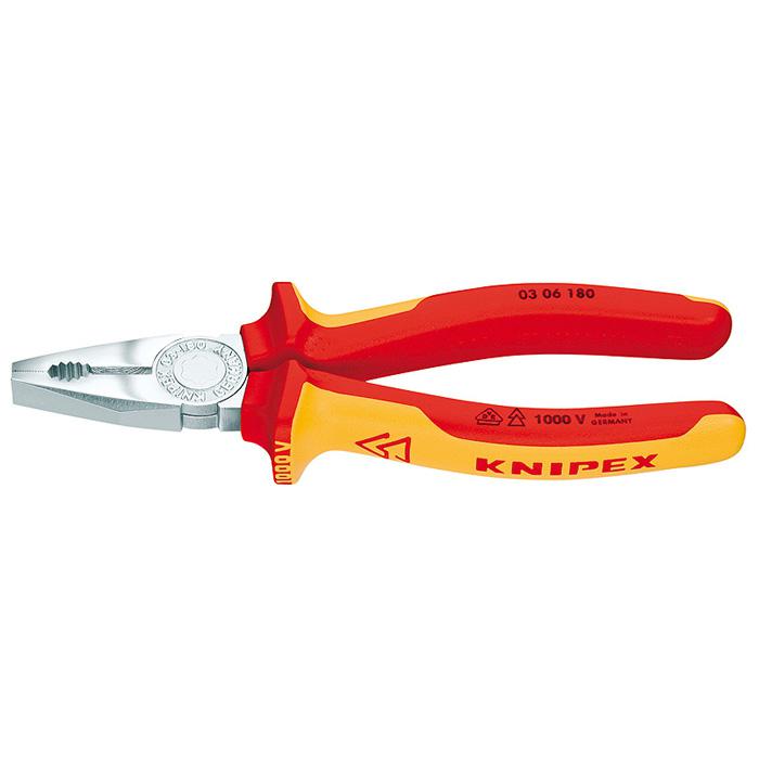 Pliers - chrome - insulated with multi-component grips, VDE-tested