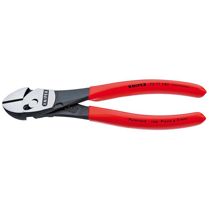 KNIPEX TwinForce® Power side cutter - 180 mm - chemically blacked - polished