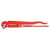 Pipe wrench - angled 90 ° - red powder coated - 310-750 mm