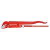 Pipe wrench 45 ° angled - red powder coated 320-570 mm